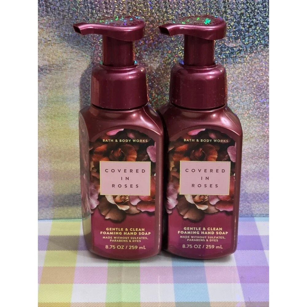 Bath & Body Works Covered in Roses Gentle Foaming Hand Soap Set of 2 NEW